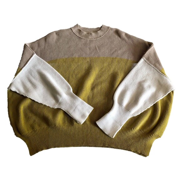 Free People Women’s Colorblock Sweater Size XS - Picture 1 of 15